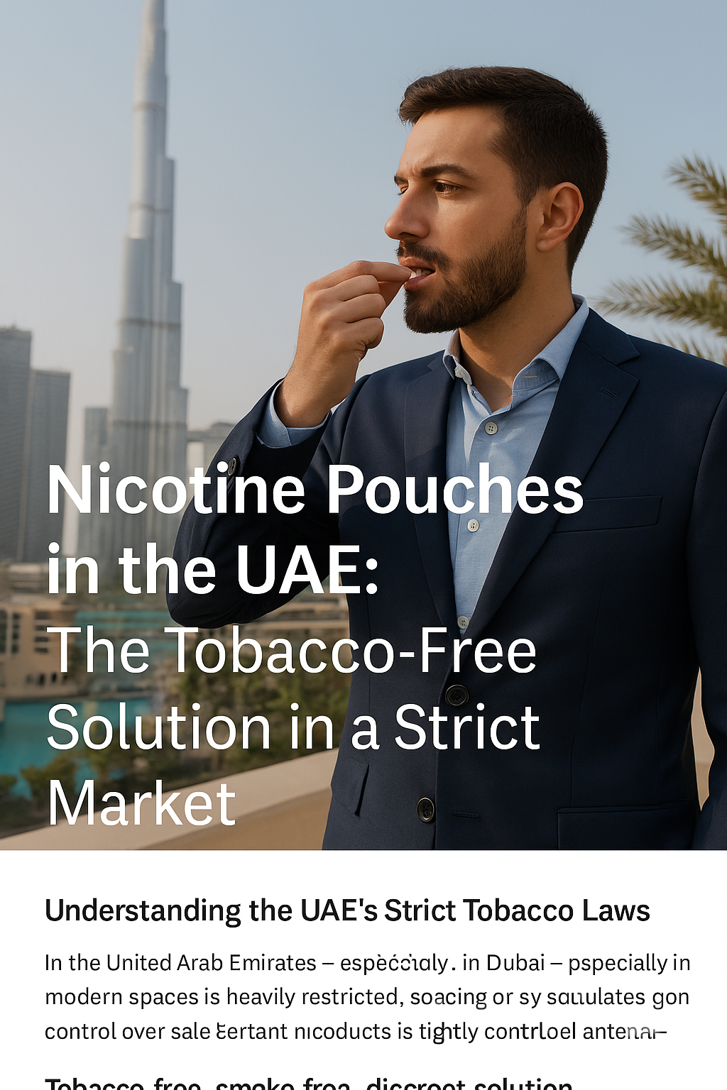 Nicotine Pouches in the UAE: The Nicotine-Free Solution in a Strict Market